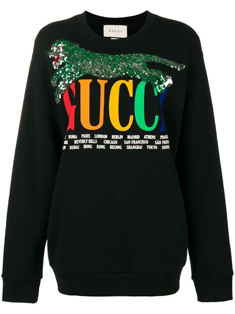gucci cities sweatshirt black